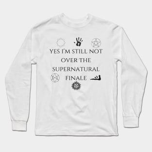 yes i'm still not over the supernatural finale with symbols Long Sleeve T-Shirt